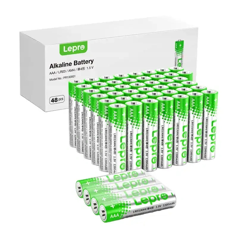 LEPRO AAA alkaliske batterier, 48 stk. 130001-48