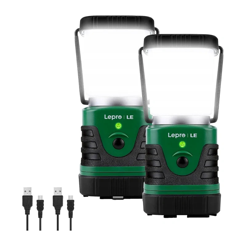 LEPRO 3300008-2 campinglygte 4400mAh, 2 stk.