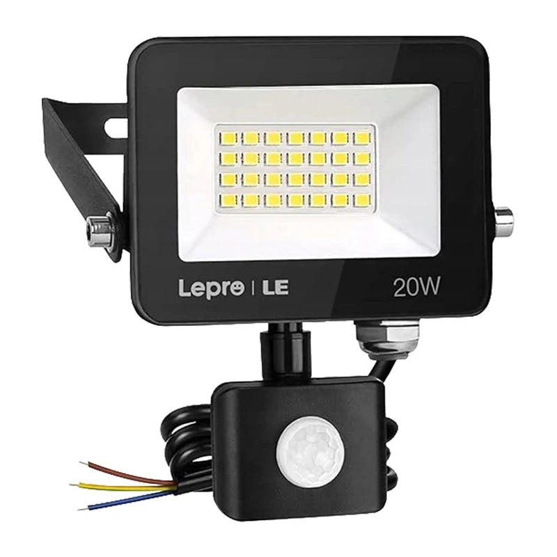 LEPRO 340013-DW-EU LED-projektør 20W 2000 lm 5000K IP65 med bevægelsessensor