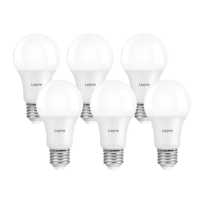 LEPRO 100092-WW-EU-6 A60 E27 LED-pære 7W 800 lm 2700K dæmpbar energiklasse E, 6 stk.