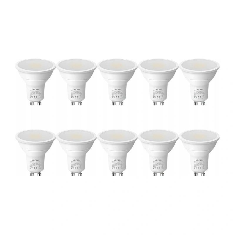 LEPRO 200081-DW-EU-10 GU10 LED-pære 4,5W 345 lm 6500K 100°, 10 stk.