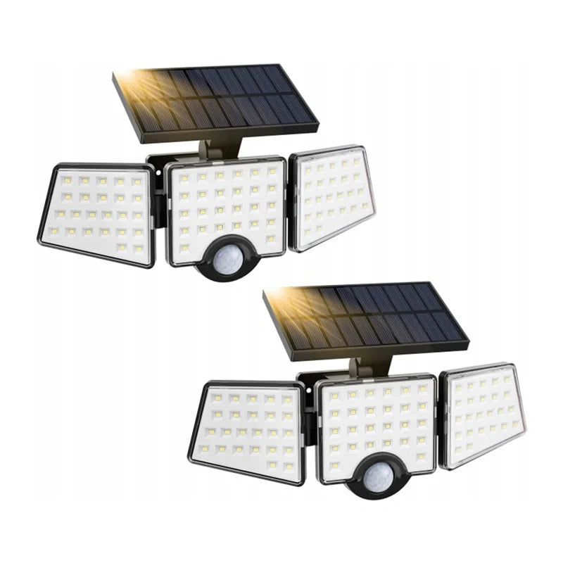 LEPRO 640003-DW-a-2 solcelle-gadelampe med bevægelses- og skumringssensor, 2 stk.
