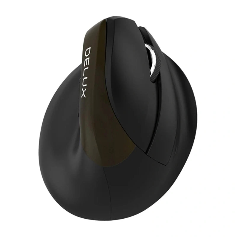 Delux M618Mini ergonomisk mus, guld (USB/Bluetooth/2.4G)