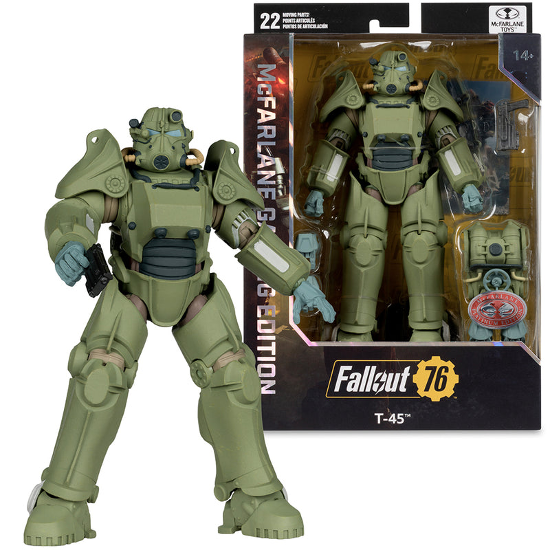 FALLOUT GAMING T-45 MILITARY ARMOR 7 tommer deluxe actionfigur McFarlane Toys (CHASE)