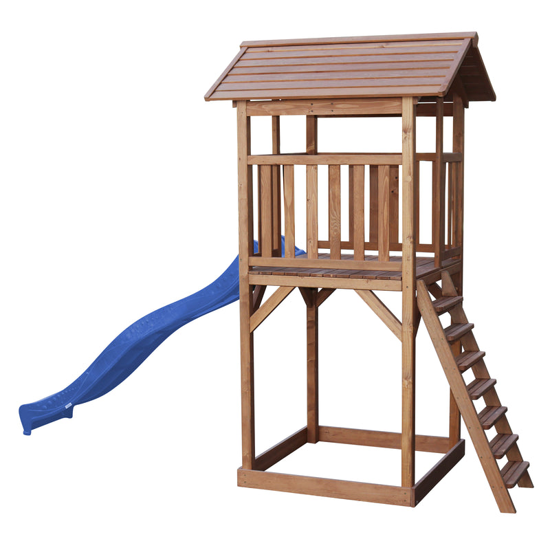 AXI Beach Tower Legetårn Brun - Blå Rutsjebane