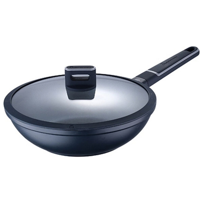 Wok Pande Masterpro Indigo Sort Aluminium (Ø 28 cm)