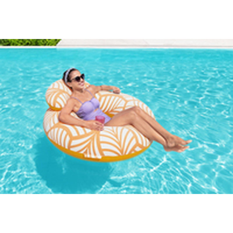 Oppustelig poolstol Bestway Deluxe 118 x 117 cm Hvid Orange (Refurbished B)