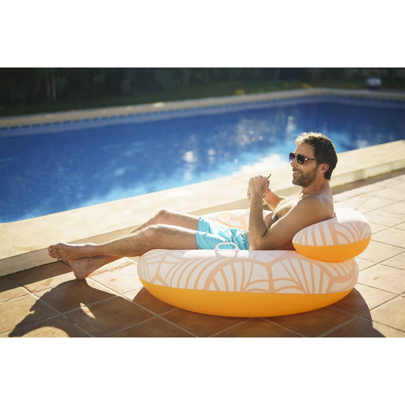 Oppustelig poolstol Bestway Deluxe 118 x 117 cm Hvid Orange (Refurbished B)