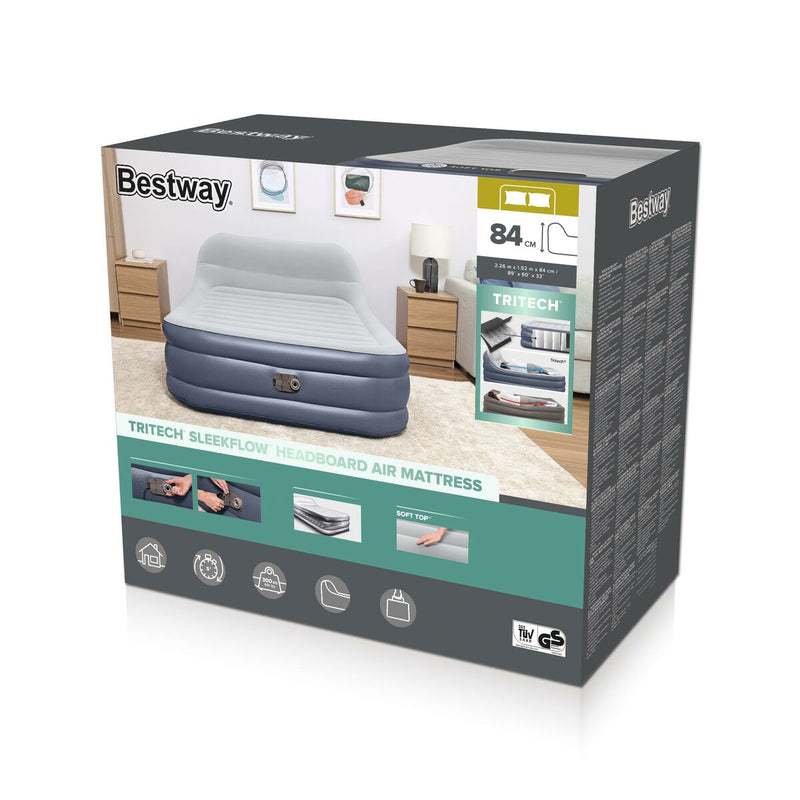 Bestway Dobbelt Luftmadras med Motor 226x152x84 cm til Camping 67923