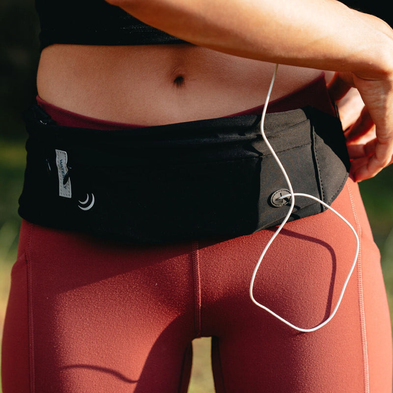 Waterfly Løbebælte 3.0 Sort Unisex Lycra 1L med Reflekser og Hovedtelefonudgang (Refurbished B)