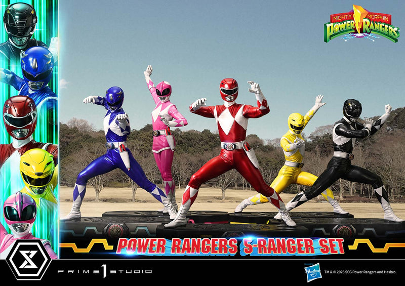 Prime 1 Studio Premium Masterline Mighty Morphin Power Rangers Power Rangers 5-Ranger-sæt Deluxe Version