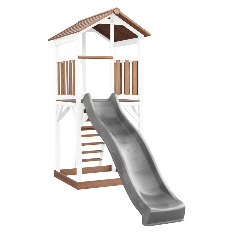 AXI Beach Tower Legetårn Brun/Hvid - Grå Rutsjebane