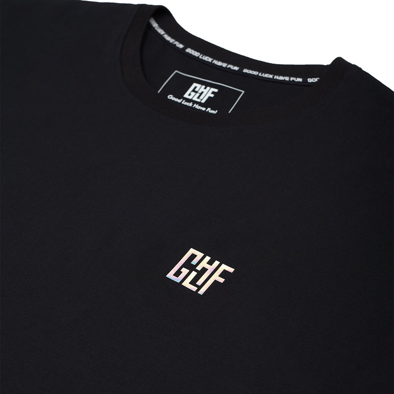 FragON - holografisk logo oversize T-shirt sort, S/M