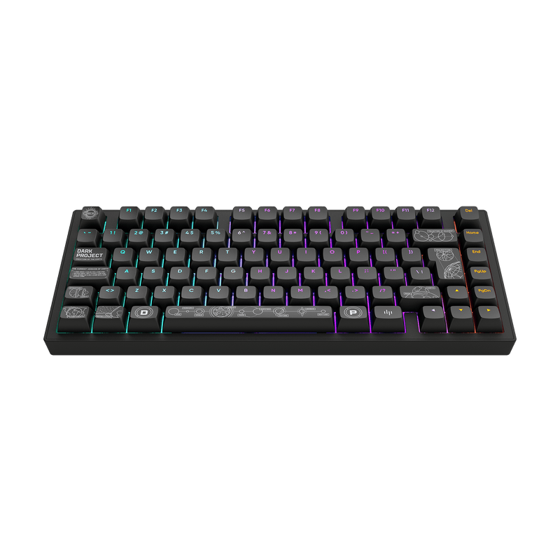 Dark Project ALU Terra Nova sort - trådløst gamingtastatur (ISO DE)