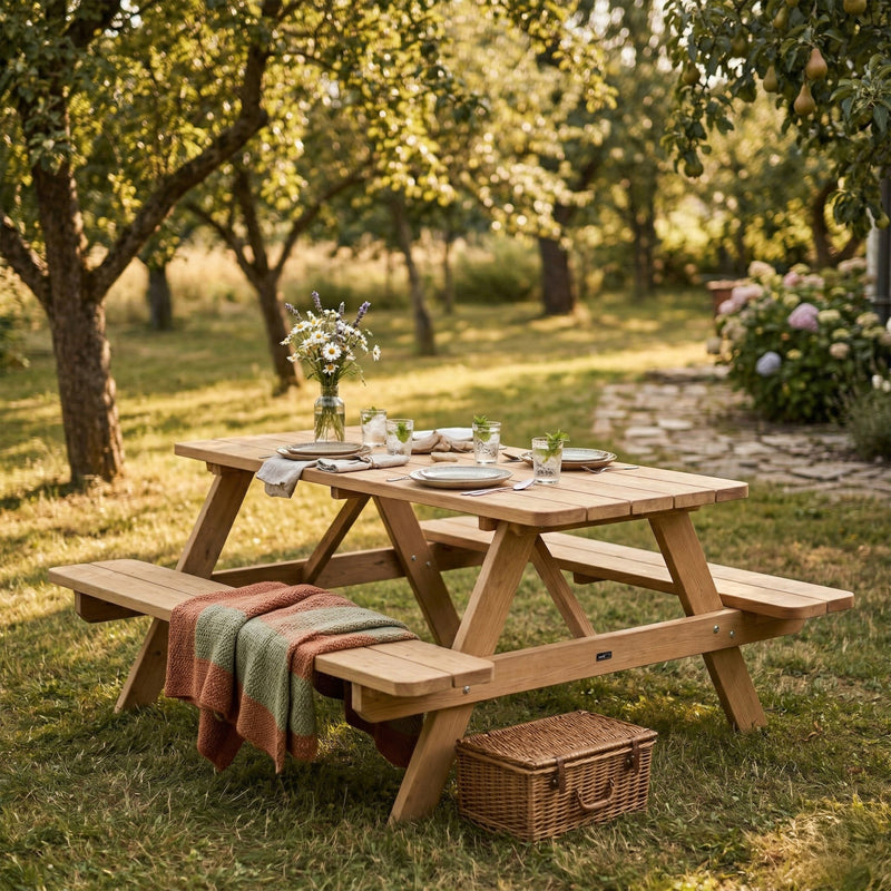 AXI Jean Picnicbord i træ Thermowood 180 x 150 cm – Brun