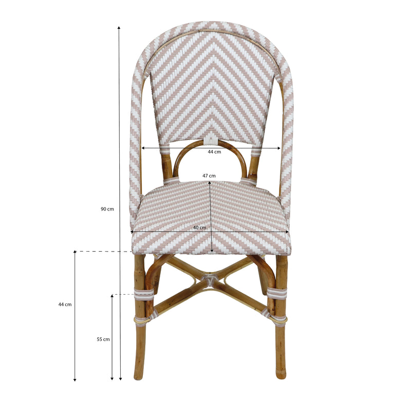 AXI Jacqueline Rattan Bistrosæt - Brun/Hvid