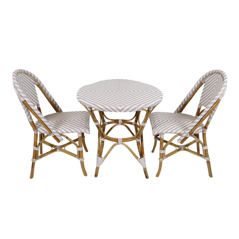 AXI Jacqueline Rattan Bistrosæt - Brun/Hvid