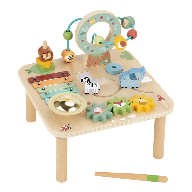 Tooky Toy Trælegebord med Xylofon og Dyr
