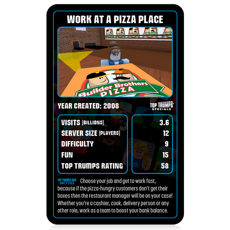 Winning Moves Top Trumps - The Independent and Unofficial Guide to Roblox spil, engelsk