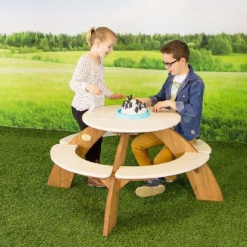 Orion rund bænk med parasol