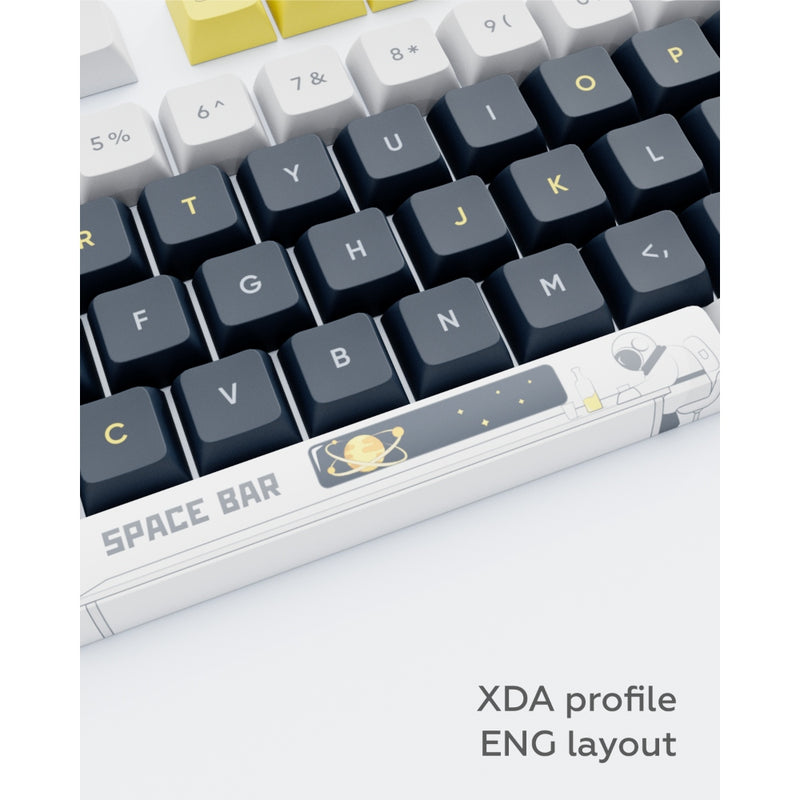 Dark Project KS-2036 PBT tastaturtaster (keycaps), ENG hvid/gul