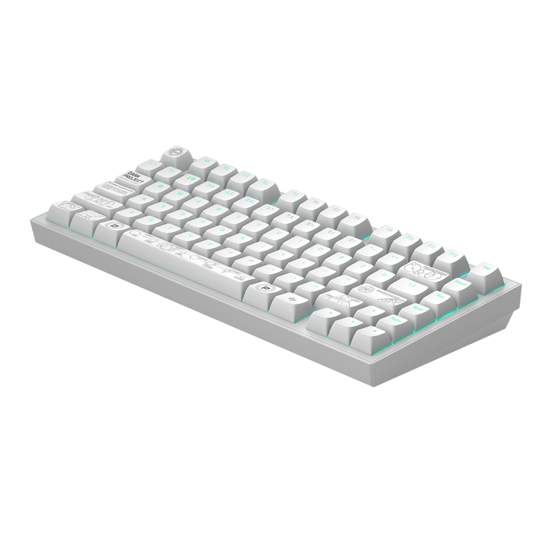 Dark Project ALU Terra Nova R2 hvid - trådløst gamingtastatur (ANSI)