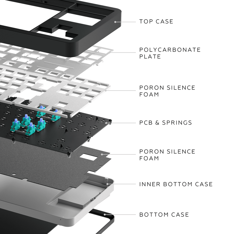 Dark Project ALU Bushido - mekanisk gamingtastatur (ANSI UA)