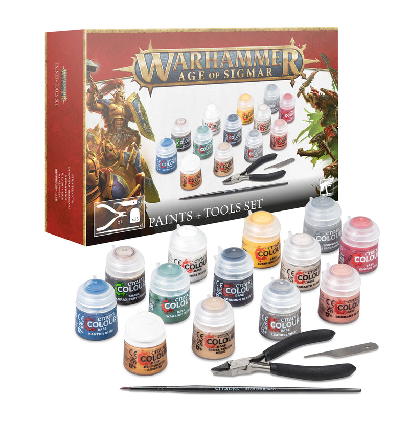 Warhammer AoS - AoS maling + værktøj Eng/Spa/Port/Latv/Rom