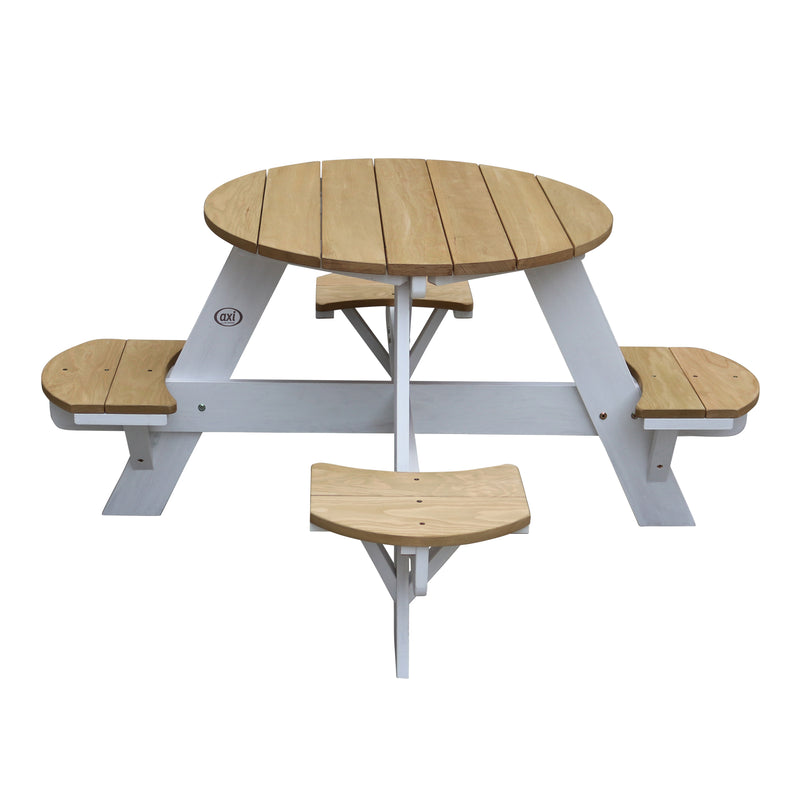AXI UFO Picnicbord Rundt - Brun/Hvid