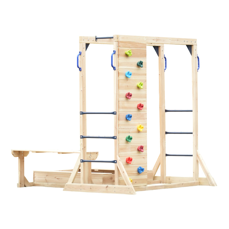 AXI Dex Klatrestativ med Sandkasse, Monkey Bars og Picnicbord