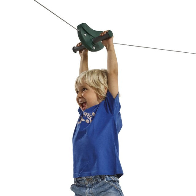 Svævebane grøn - 30 meter kabel - Zip Wire Para