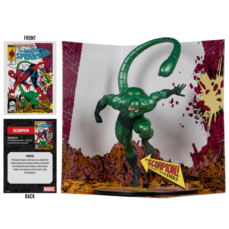 Marvel Scorpion samlerfigur i skala 1:10 (Metallic) (Amazing Spider-Man #318) Gold Label McFarlane Toys