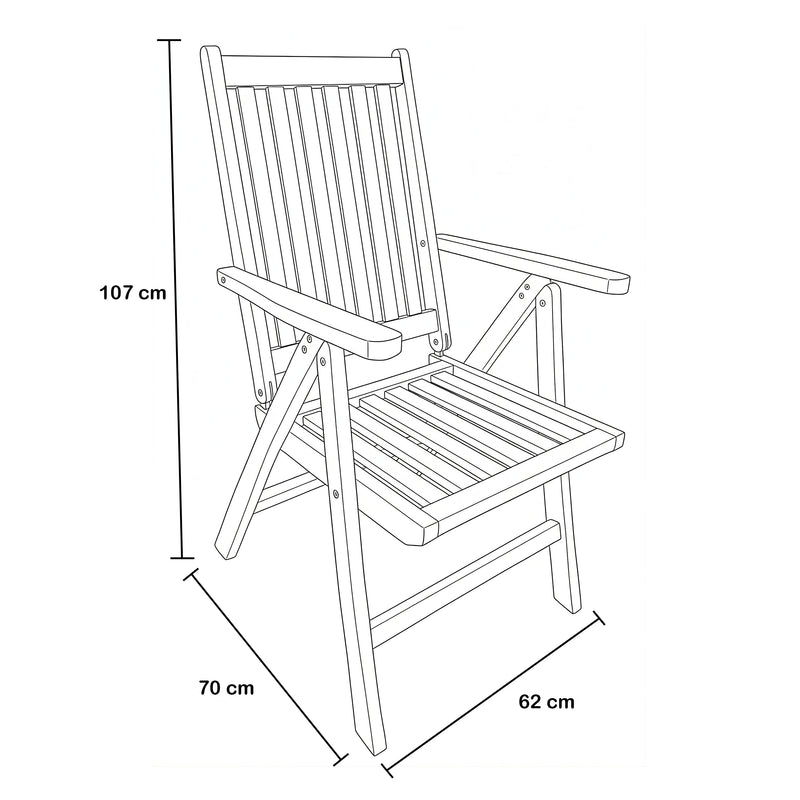 AXI Marzi/Nuria 180-240 cm Havesæt 7-delt Teak - udtrækkeligt