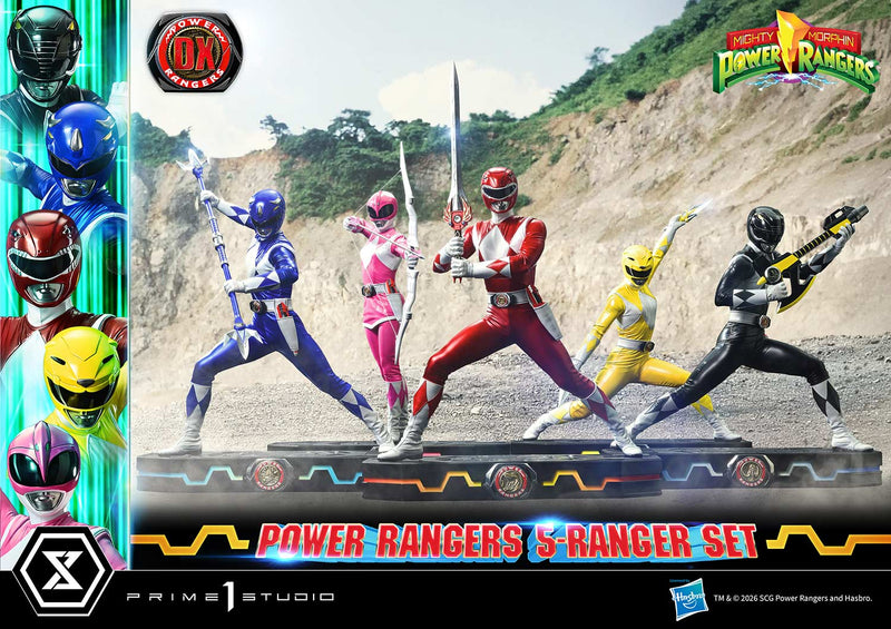Prime 1 Studio Premium Masterline Mighty Morphin Power Rangers Power Rangers 5-Ranger-sæt DX Bonus Version