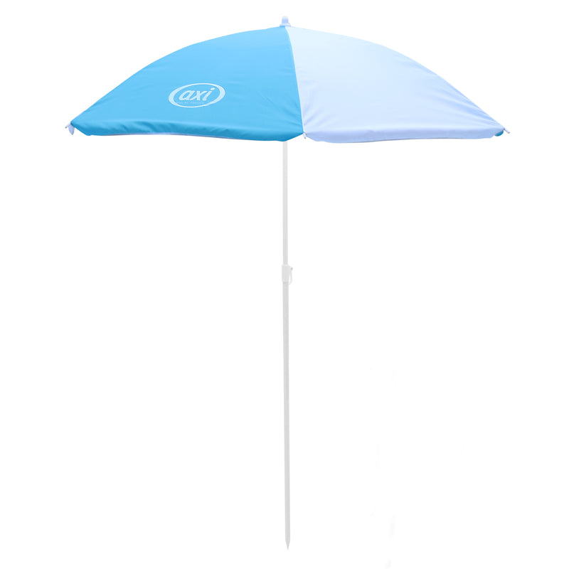 AXI Nick Picnicbord Antracit/Brun - Parasol Blå/Hvid