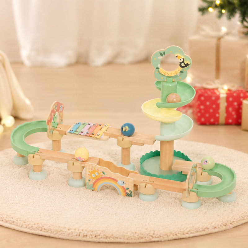 Sunny Baby Marmorbane i træ – Pastel Grøn