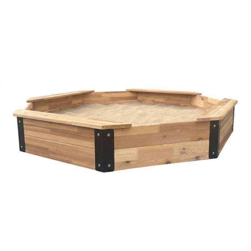 AXI Onno XL Sandkasse 150 x 150 cm ottekantet - Brun/Antracit