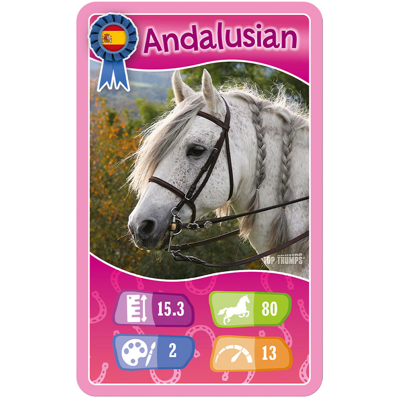 Winning Moves Top Trumps - Horses & Unicorn kortspil i standardæske (flersproget)
