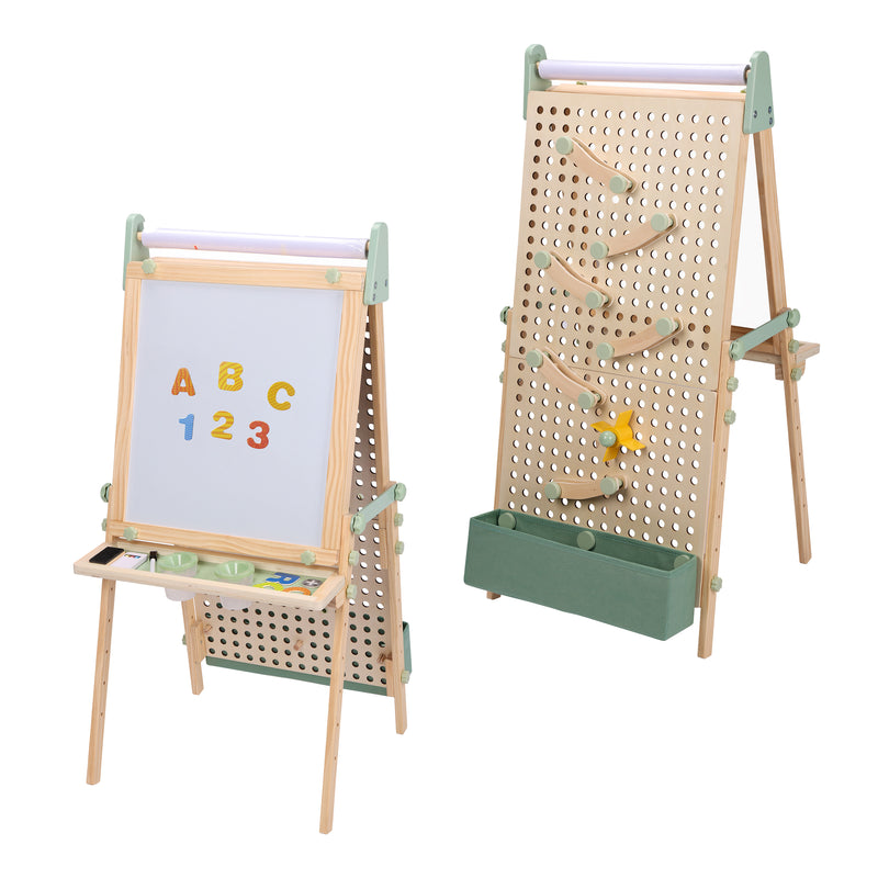 Sunny Mika Activity Easel med Pegboard – Natur Brun