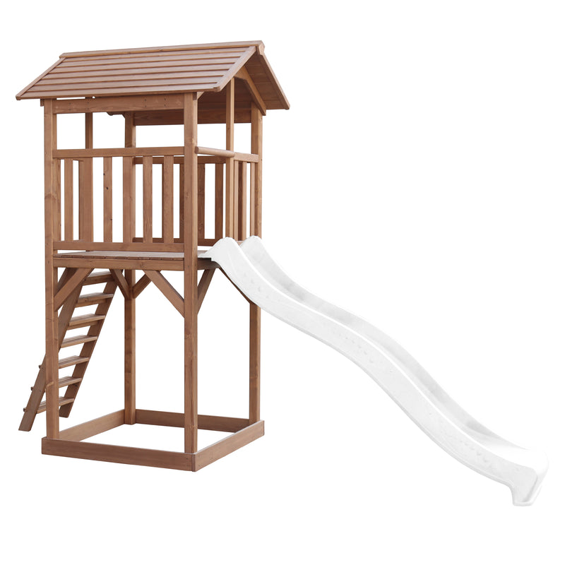 AXI Beach Tower Legetårn Brun - Hvid Rutsjebane