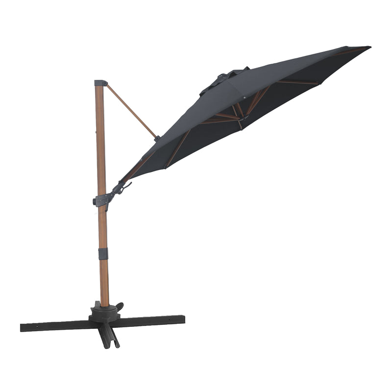 AXI Solis Hængeparasol Ø 300cm Trælook/Grå