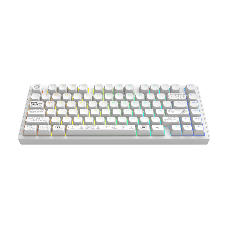 Dark Project ALU Terra Nova hvid - trådløst gamingtastatur (ANSI UA)
