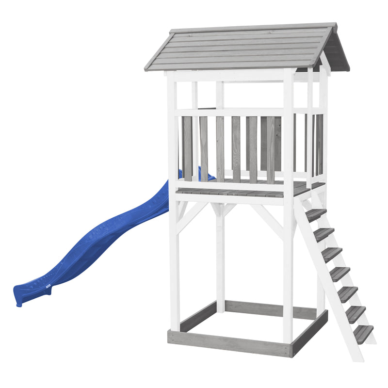 AXI Beach Tower Legetårn Grå/Hvid - Blå Rutsjebane