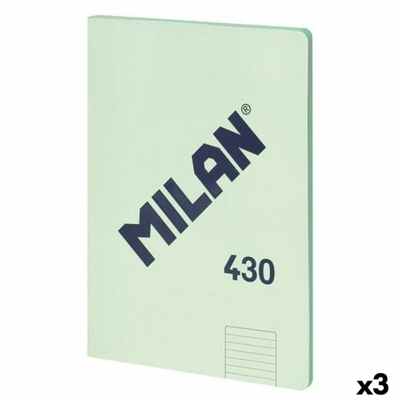 Notesbog Milan 430 Grøn A4 48 Ark (3 enheder)
