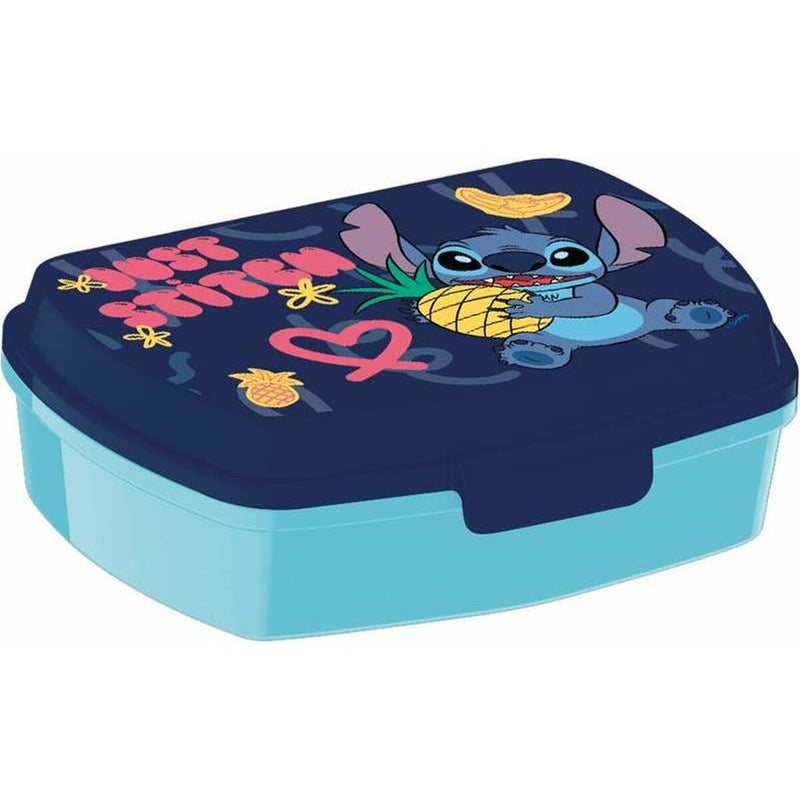 Madkasse til Sandwich Stitch Sweet Blå Syren Polyester Rektangulær 17 x 5,6 x 13,3 cm