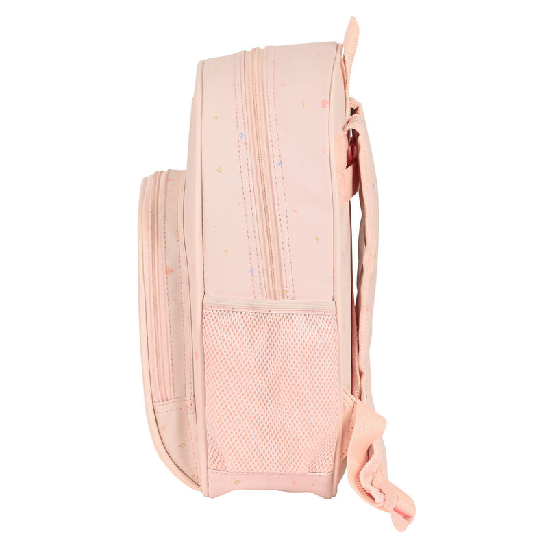 Skoletaske Minnie Mouse Baby Pink (28 x 34 x 10 cm)