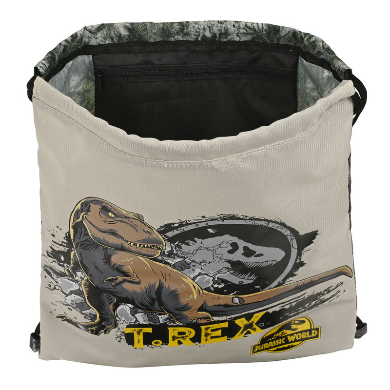 Rygsæk med Snore Jurassic World Warning Grå 35 x 40 x 1 cm