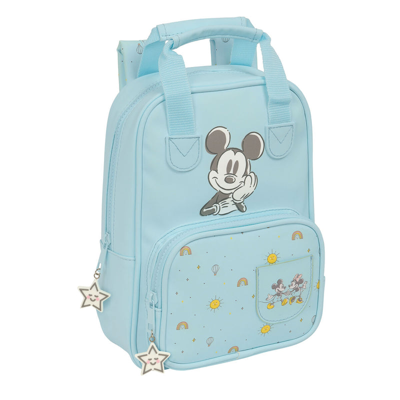 Skoletaske Mickey Mouse Clubhouse Baby Lyseblå 20 x 28 x 8 cm