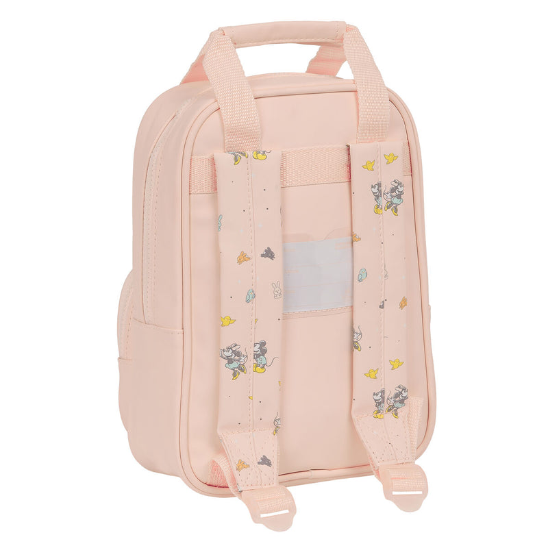 Skoletaske Minnie Mouse Baby Pink 20 x 28 x 8 cm