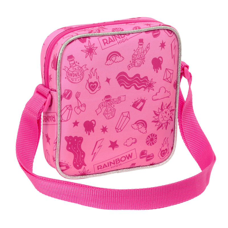 Skuldertaske Rainbow High Shine Multifarvet 16 x 18 x 4 cm